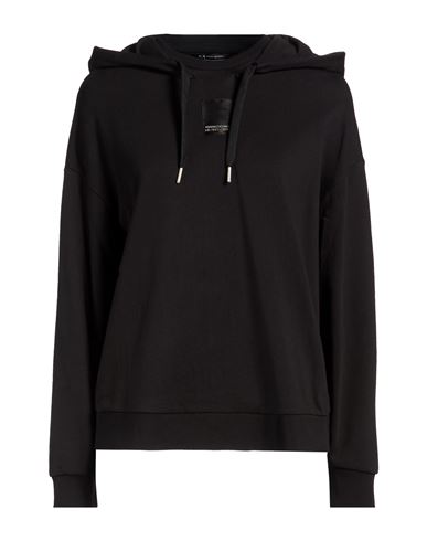 Woman Sweatshirt Black Size L Cotton