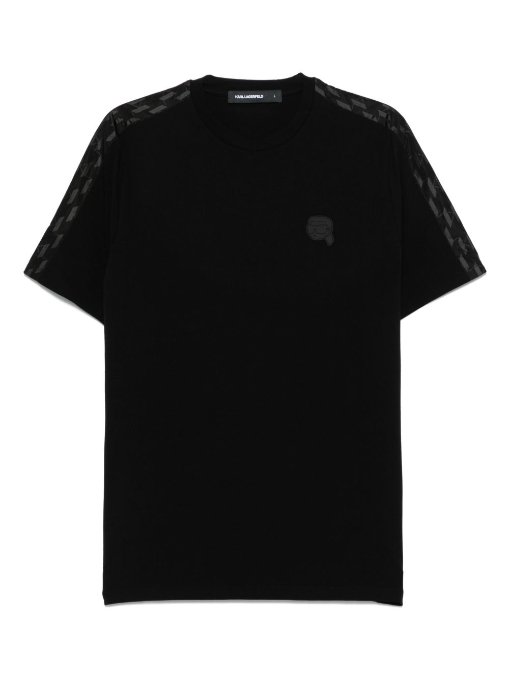 Karl Lagerfeld raised-logo T-shirt - Black