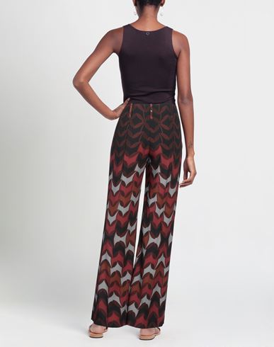 Woman Pants Dark brown Size 8 Polyester, Elastane