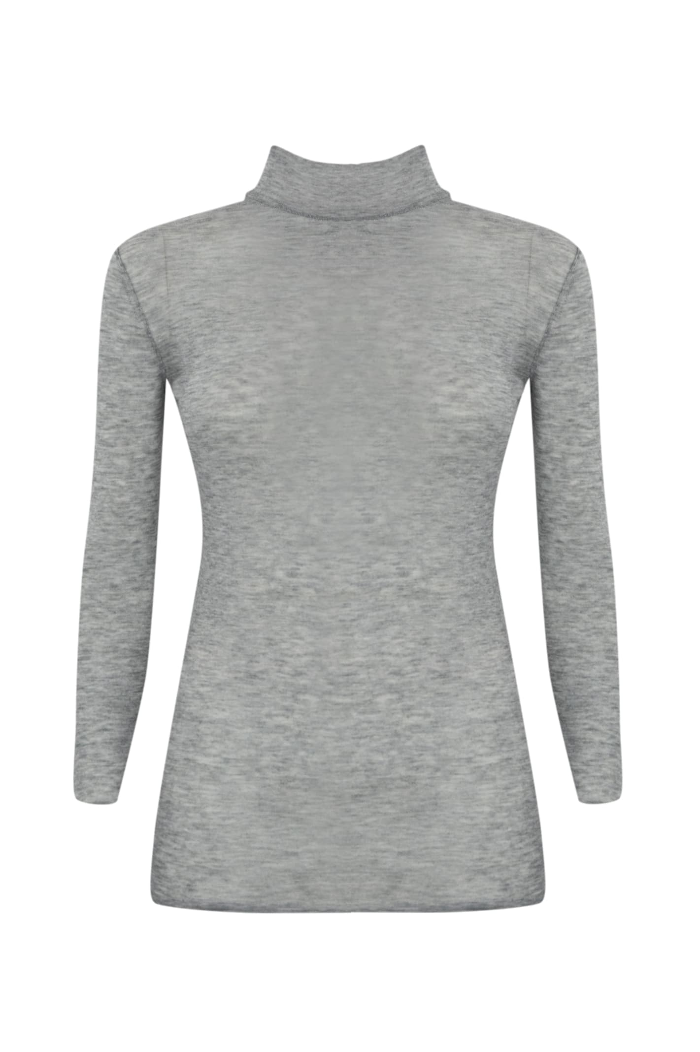 Mélange fine-knit jumper - Grey