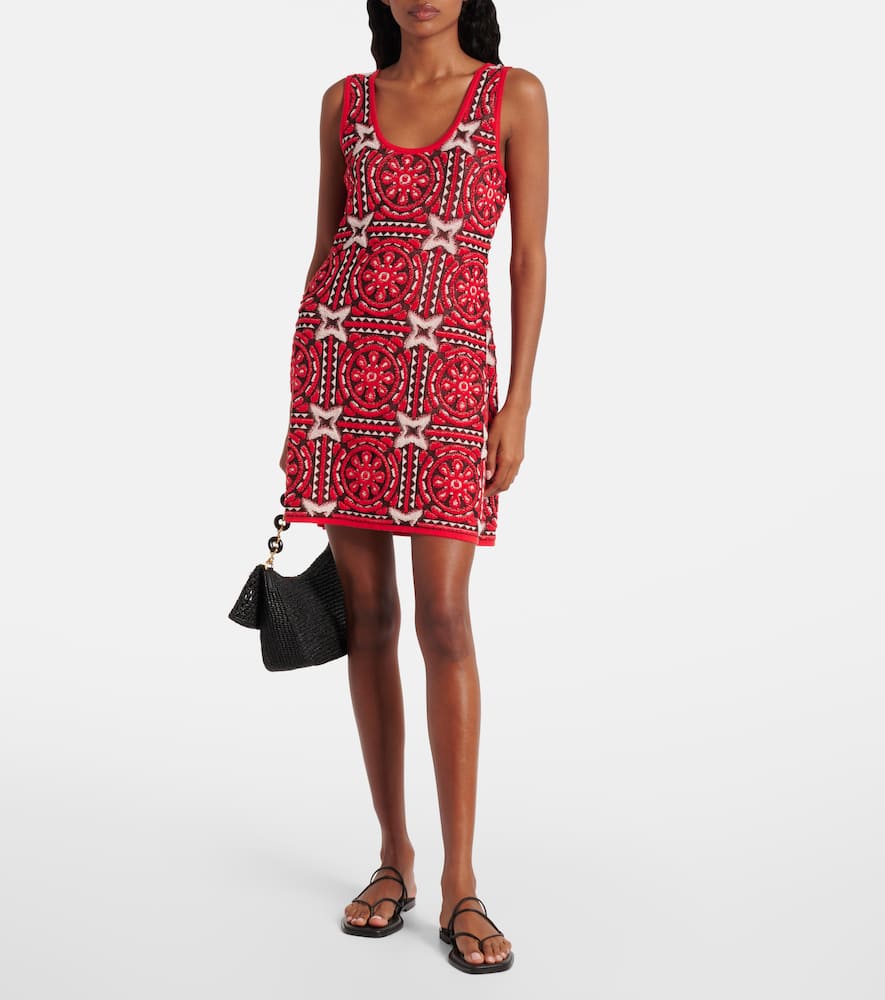 Sole Star cotton-blend jacquard minidress