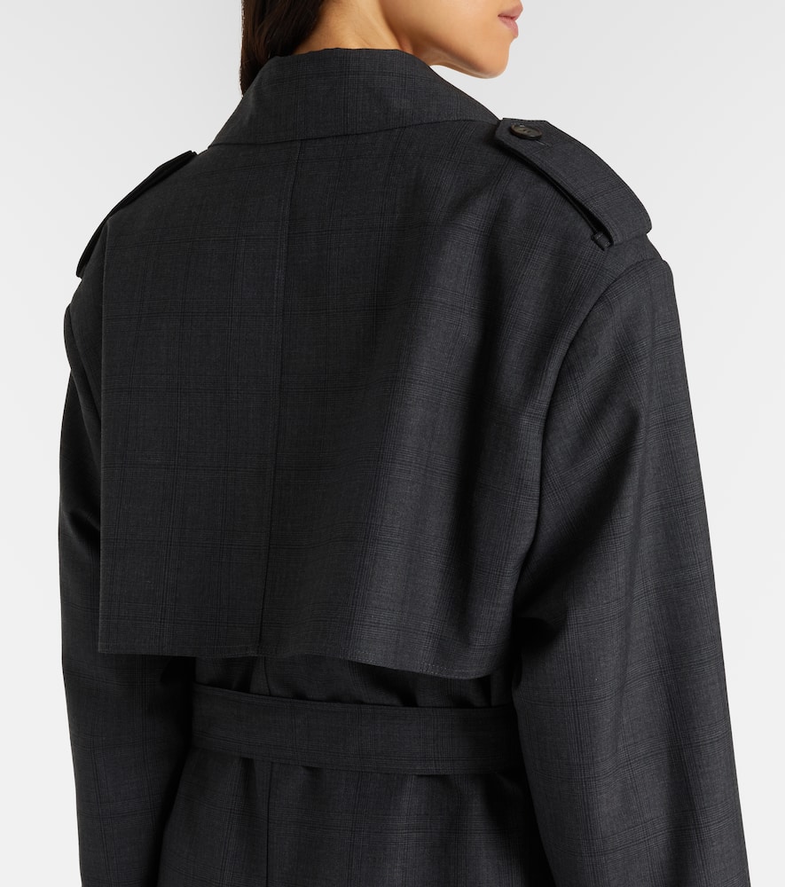 Bleecker plaid trench coat