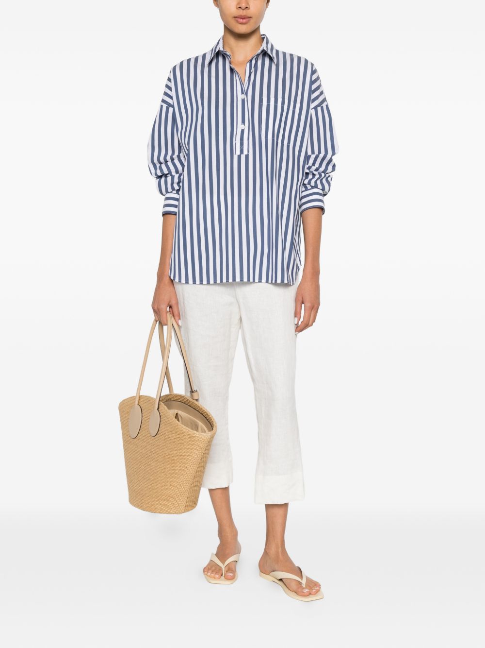 Chemise rayée en coton mélangé Archivio