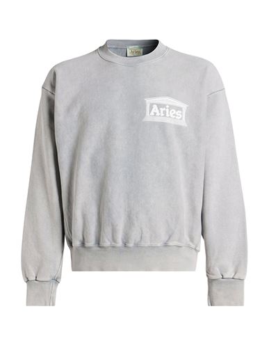 Man Sweatshirt Light grey Size L Cotton