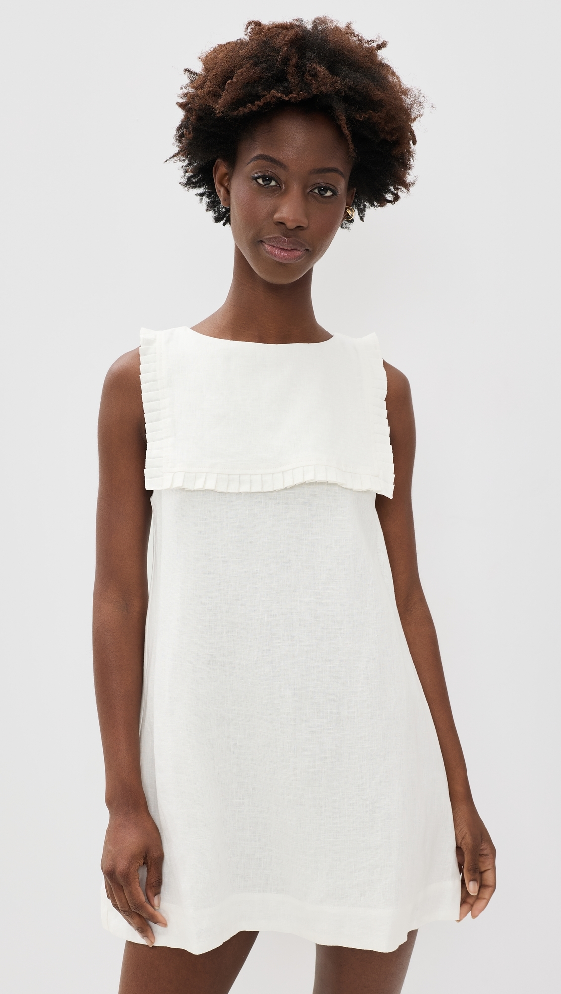 Agnes Linen Mini Dress White
