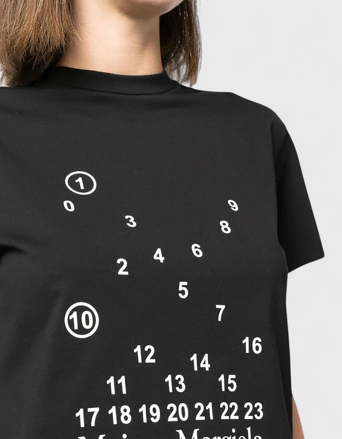 Women's Maison Margiela Numeric Logo T-Shirt Black Wmn