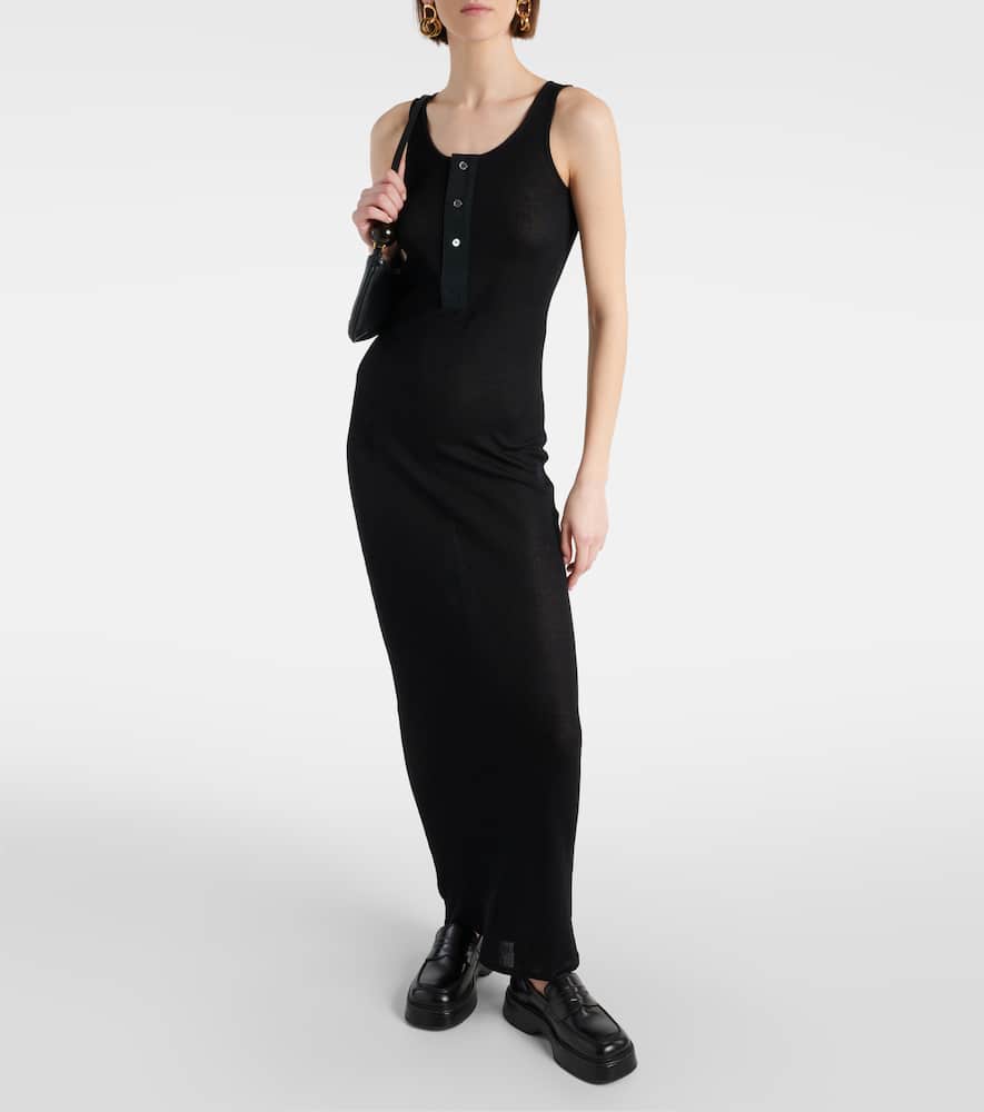 Knitted cotton maxi dress