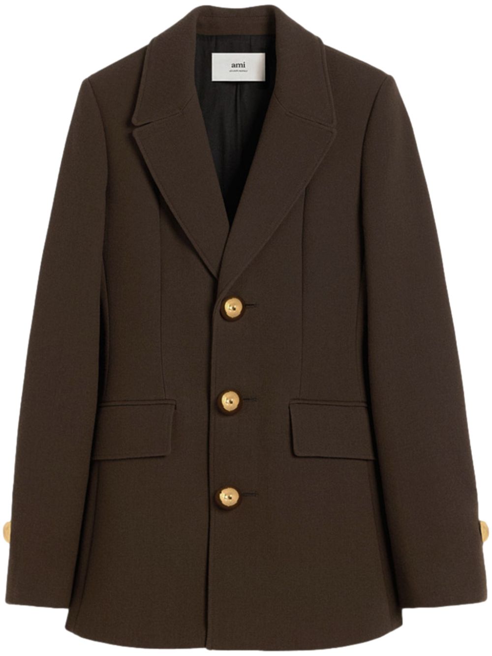 Fitted buttoned jacket - Brown
