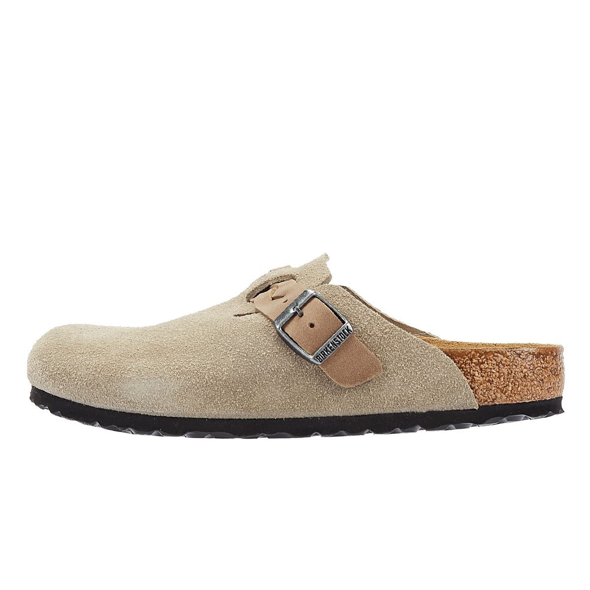 Birkenstock Boston Braided Taupe Suede Regular Clog