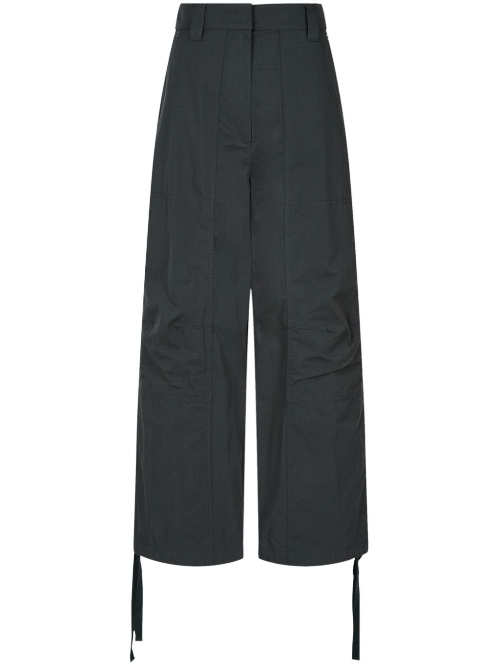 Creased straight-leg trousers - Grey