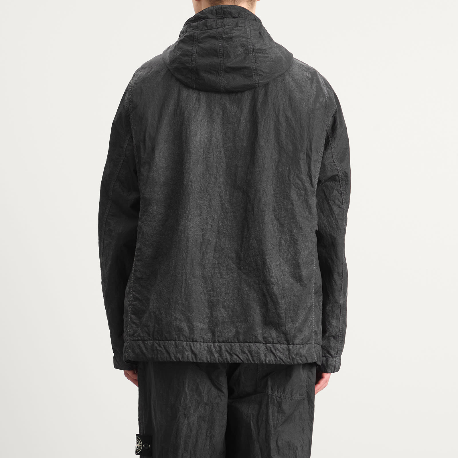 Men's Dense Nylon-TC Hand Sprayed Reflective Short Pa Black