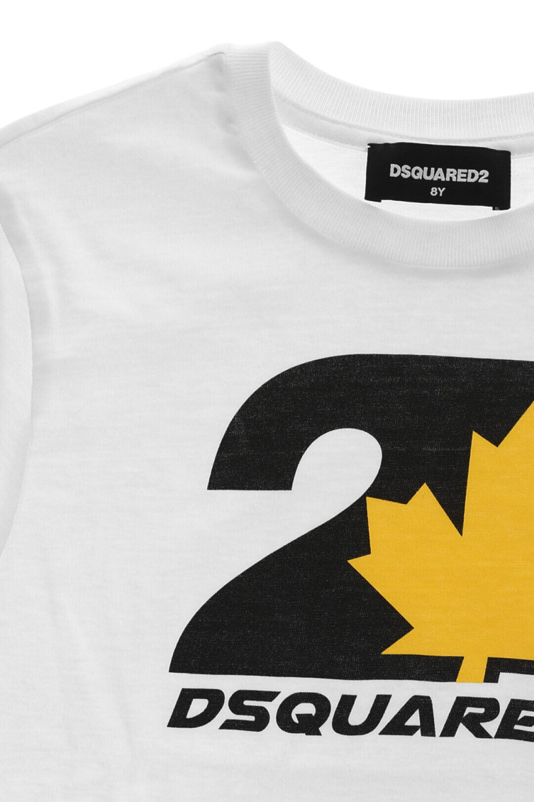 Boys White Graphic T-Shirt