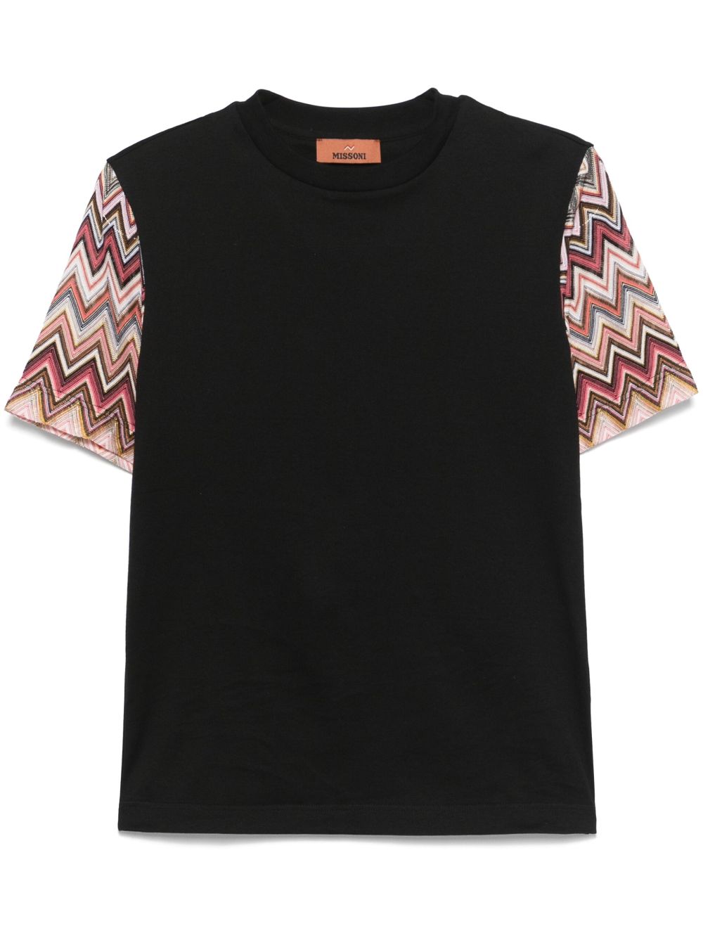 Contrast-sleeve T-shirt - White