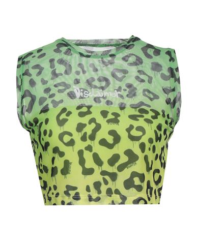 Woman Top Lime green Size M Polyester, Elastane