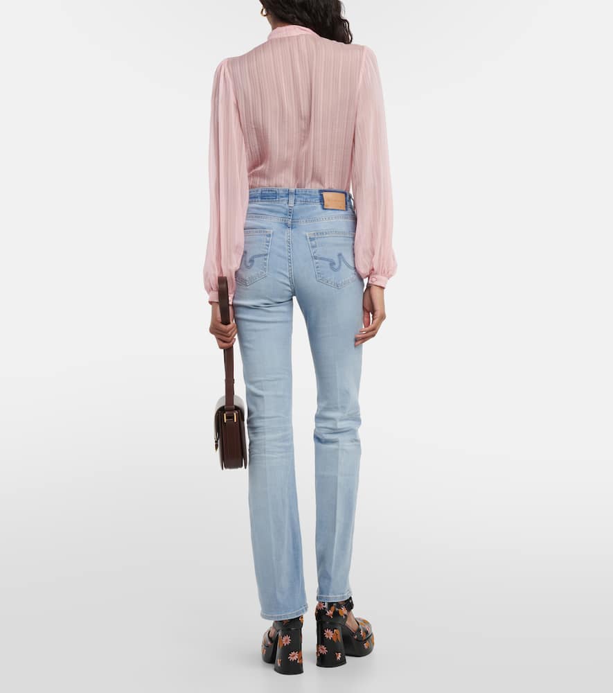 Embroidered flared jeans