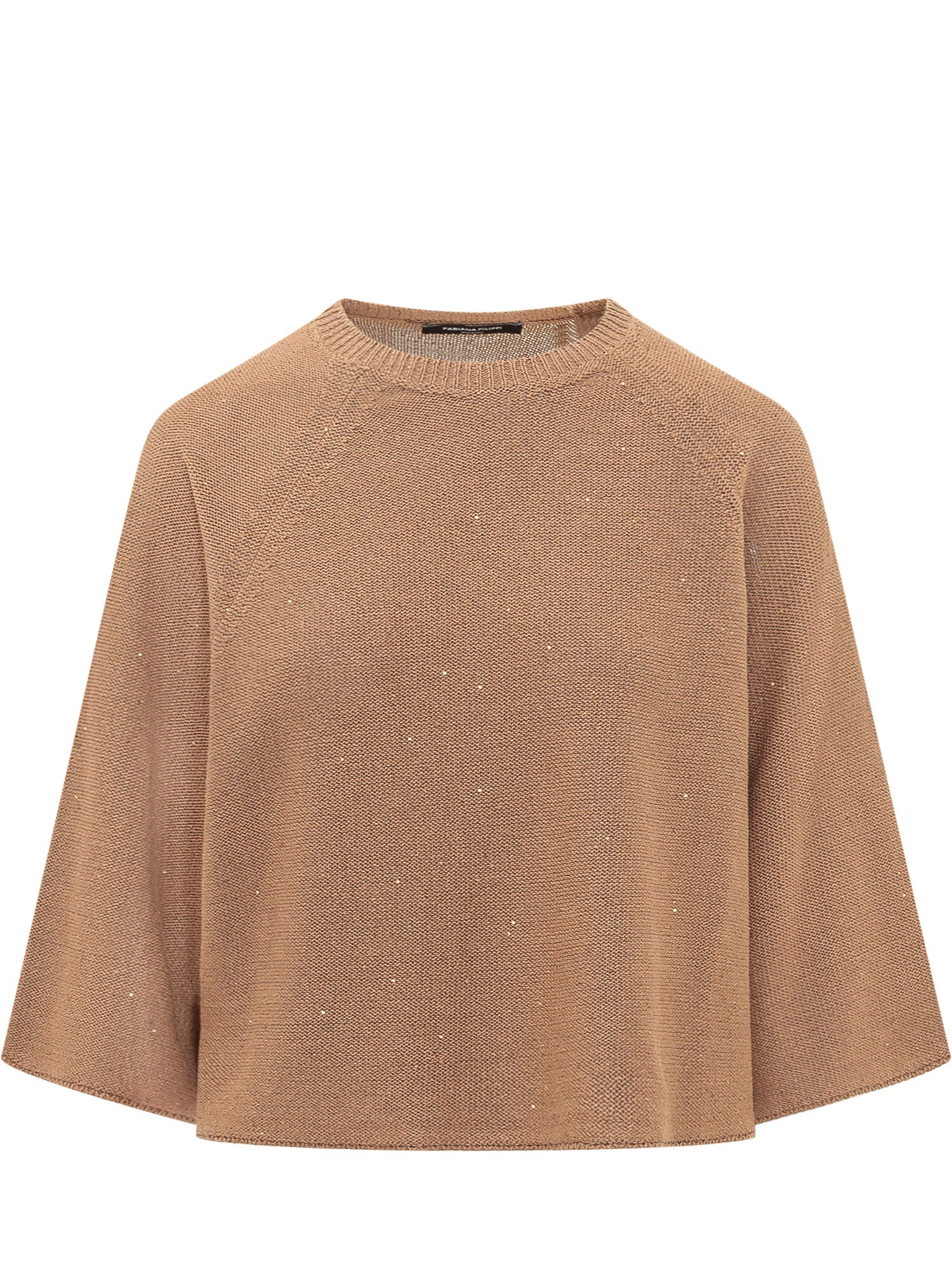Knit Mini Sweat Short with Unique Neckline