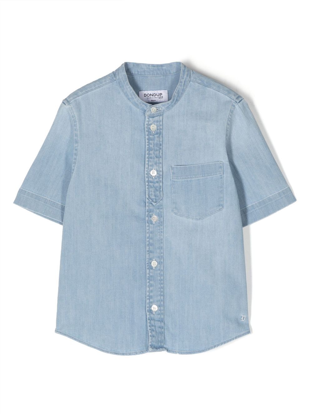 Short-sleeve denim shirt - Blue