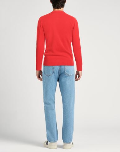 Man Sweater Red Size M Virgin Wool