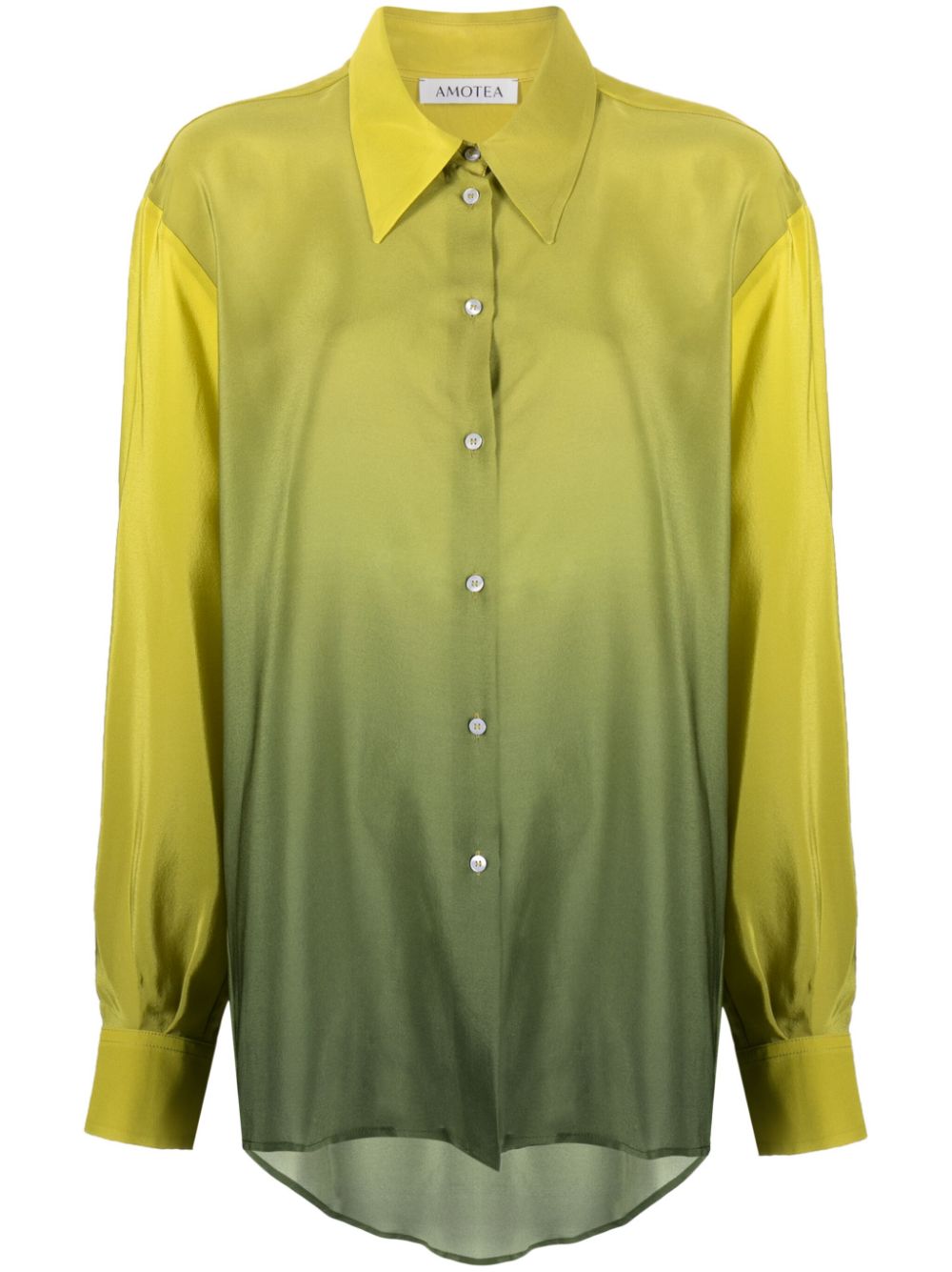 Kaia tie-dye silk shirt - Green