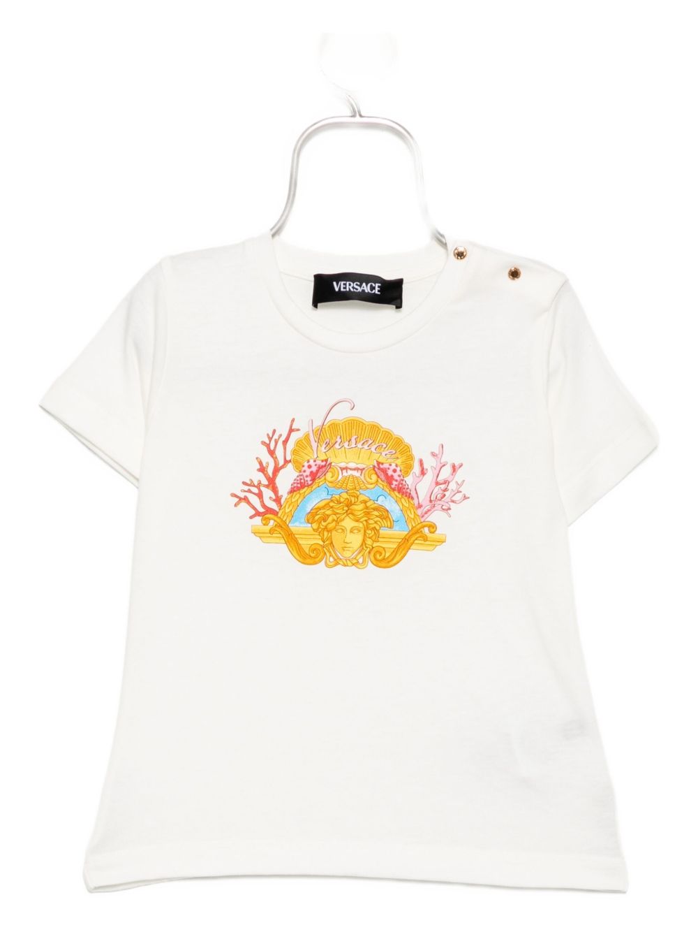 Medusa coral T-shirt - White