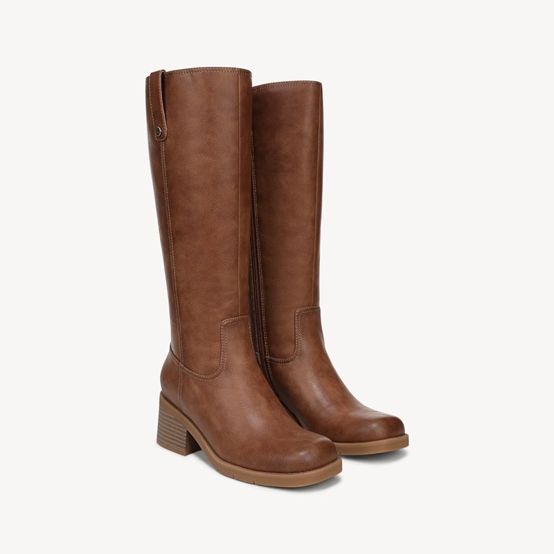 Women's Joplin Knee High Boot Brown Faux Leather DRSCH