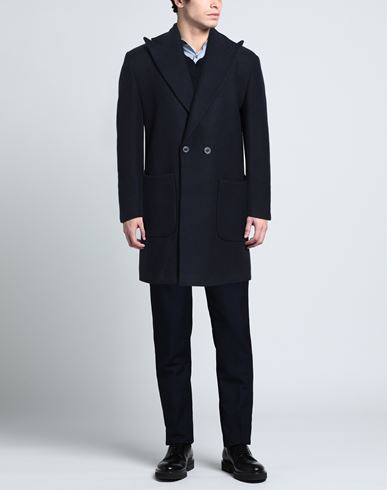 Man Coat Midnight blue Size 36 Wool, Polyester
