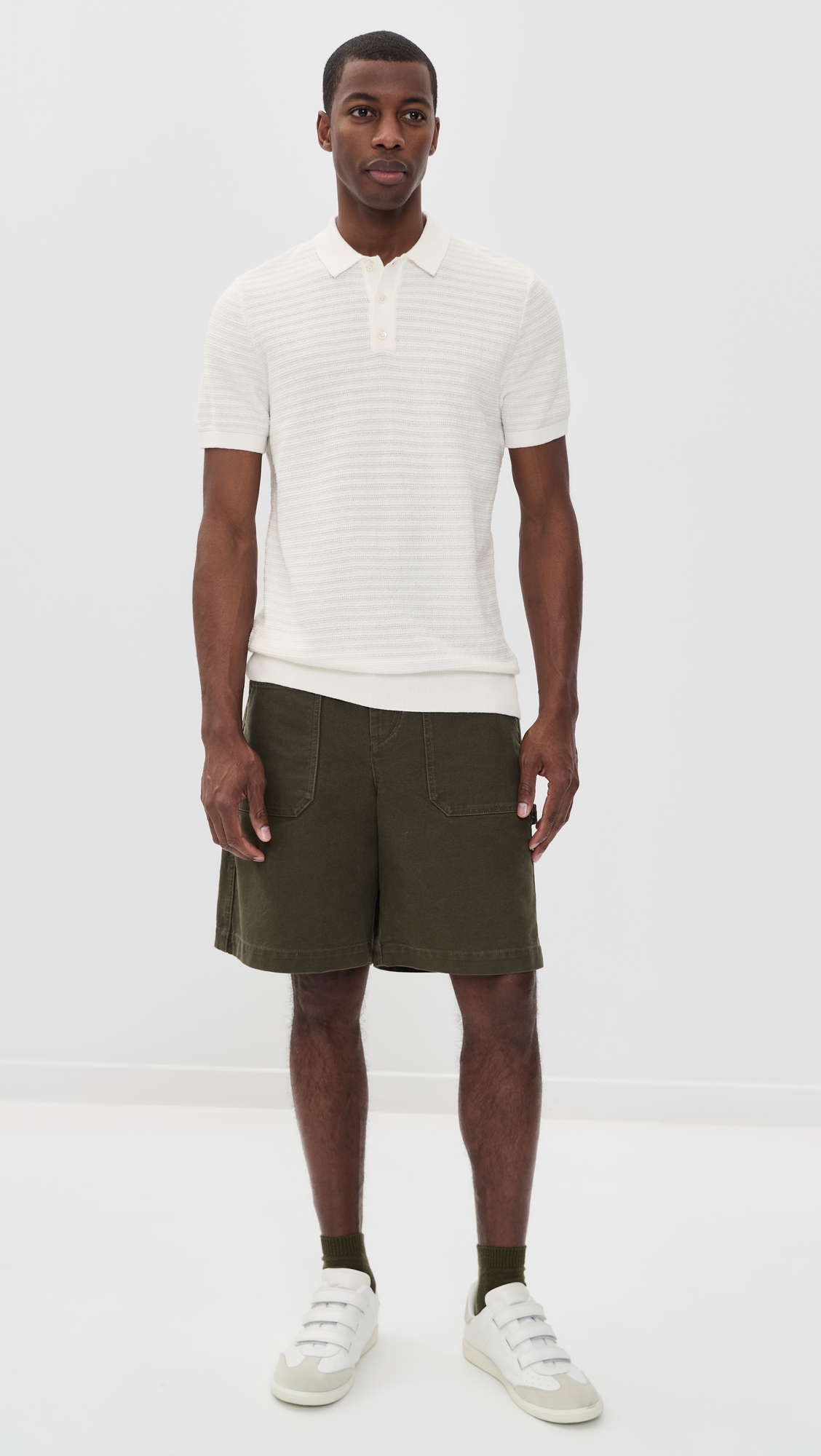 Lachlan Links Knit Polo White