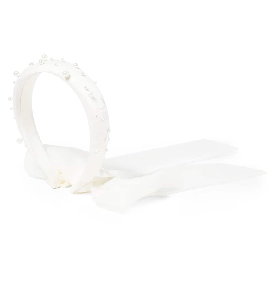 Faux pearl-embellished headband