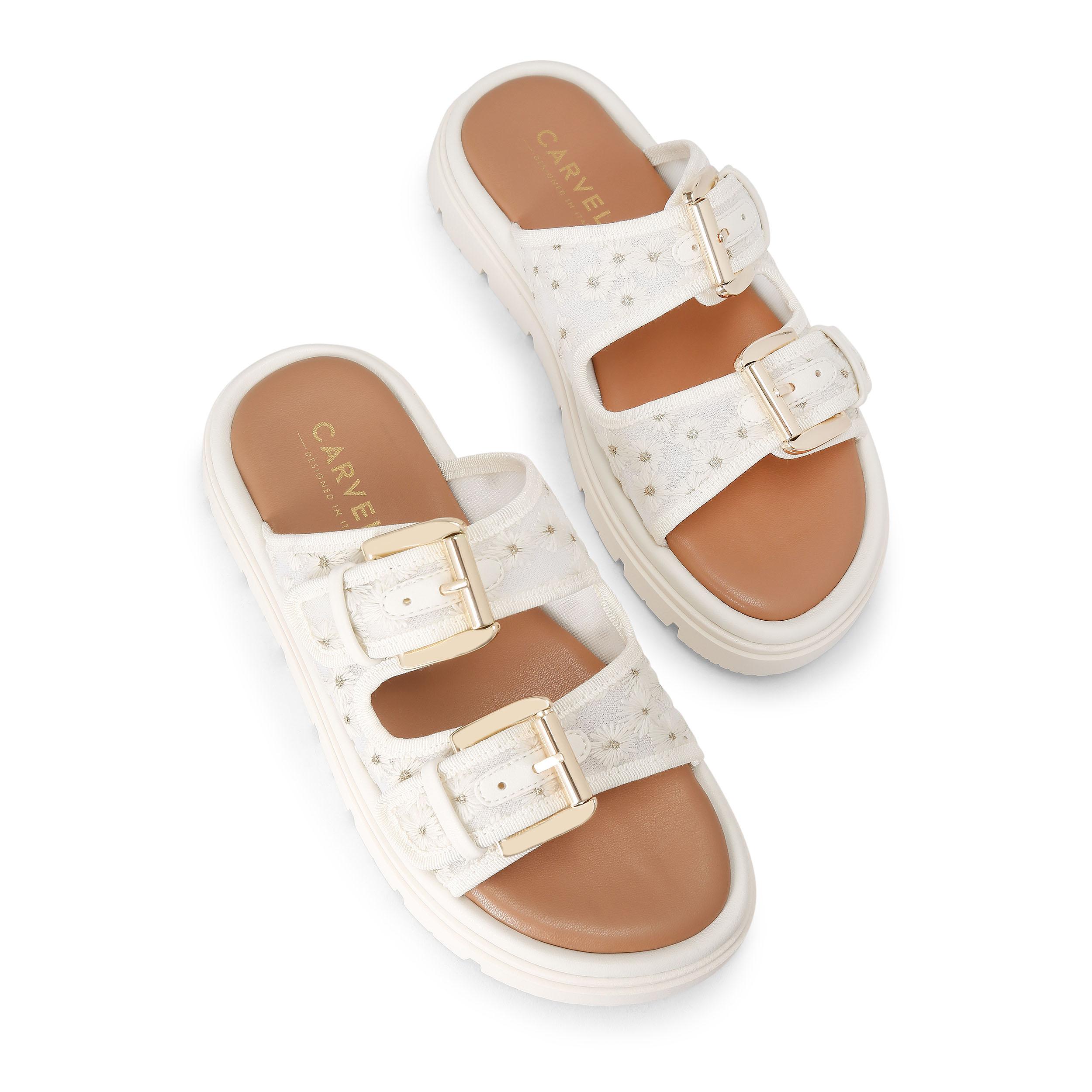 Carvela Womens Pavilion Sandals - White Fabric