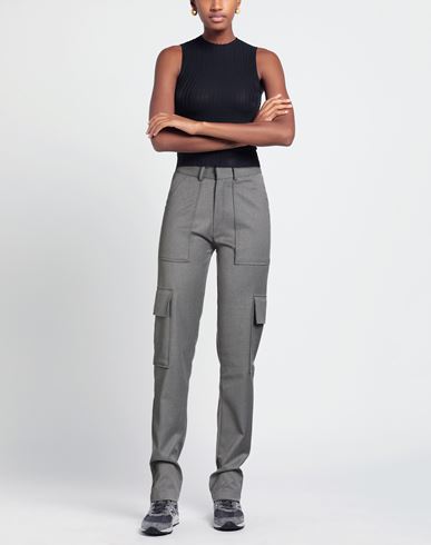 Woman Pants Grey Size 8 Polyurethane, Polyester