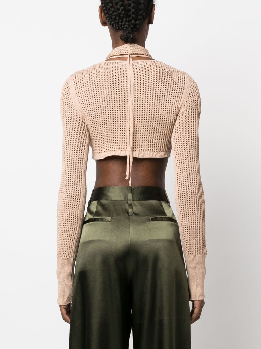 Andreadamo Crop Top With Necklin