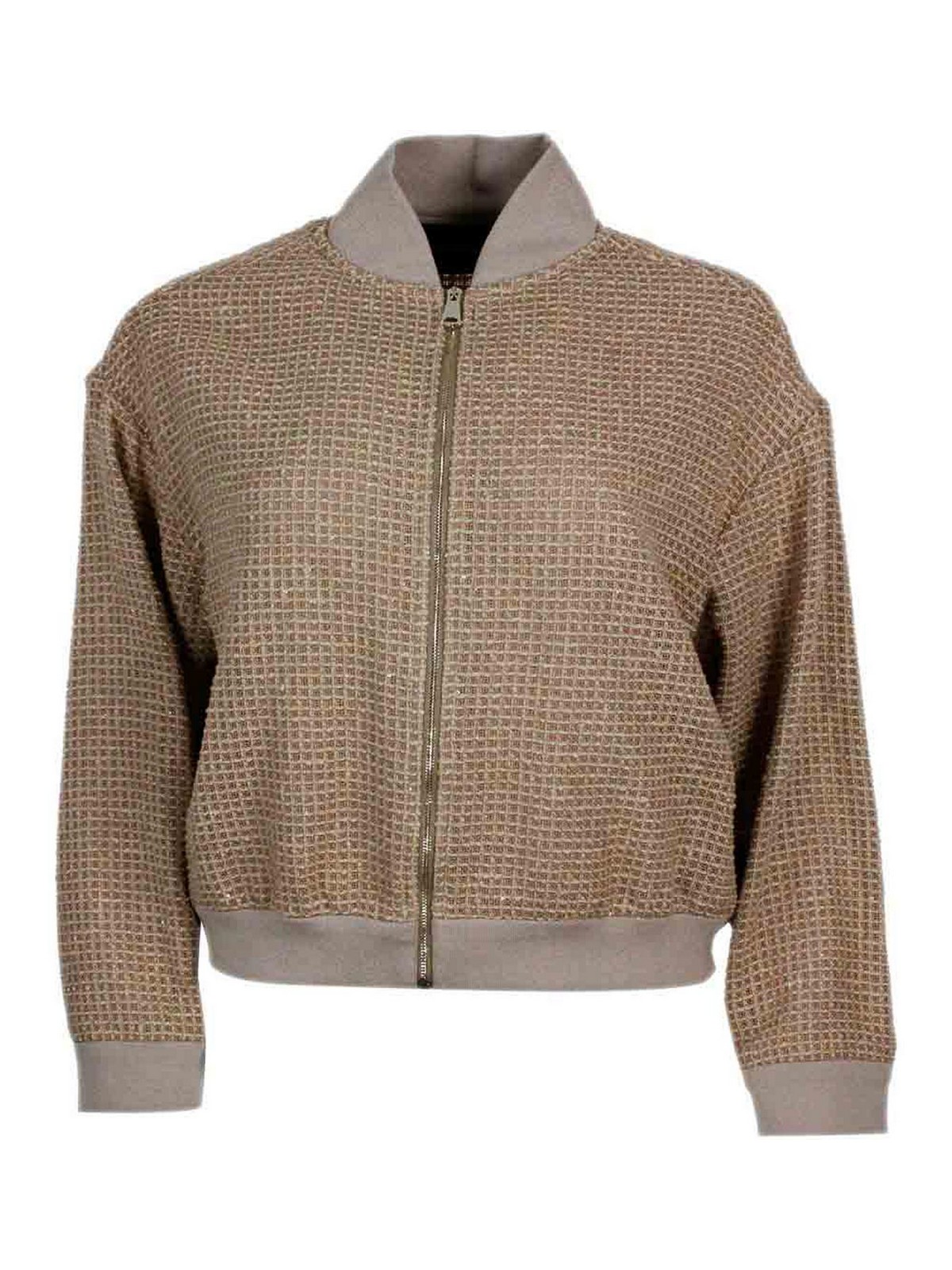 Fabiana Filippi - knitwear high collar textured knit ribbed edge