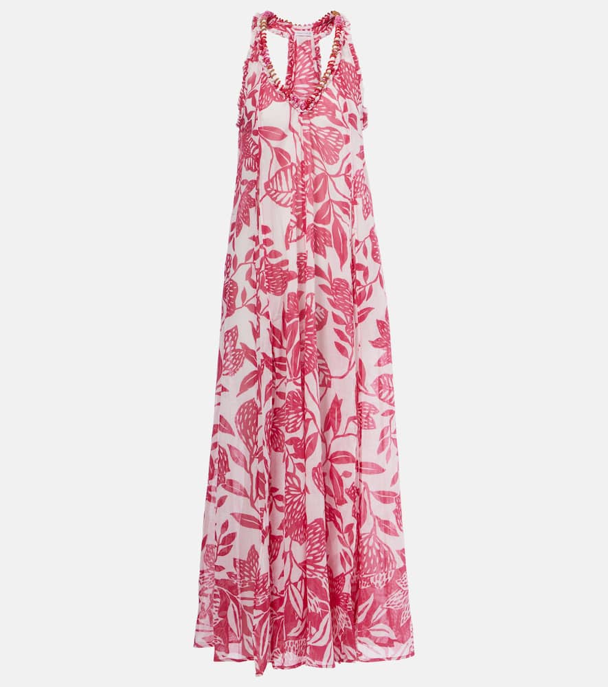 Poupette St Barth Nava printed cotton midi dress