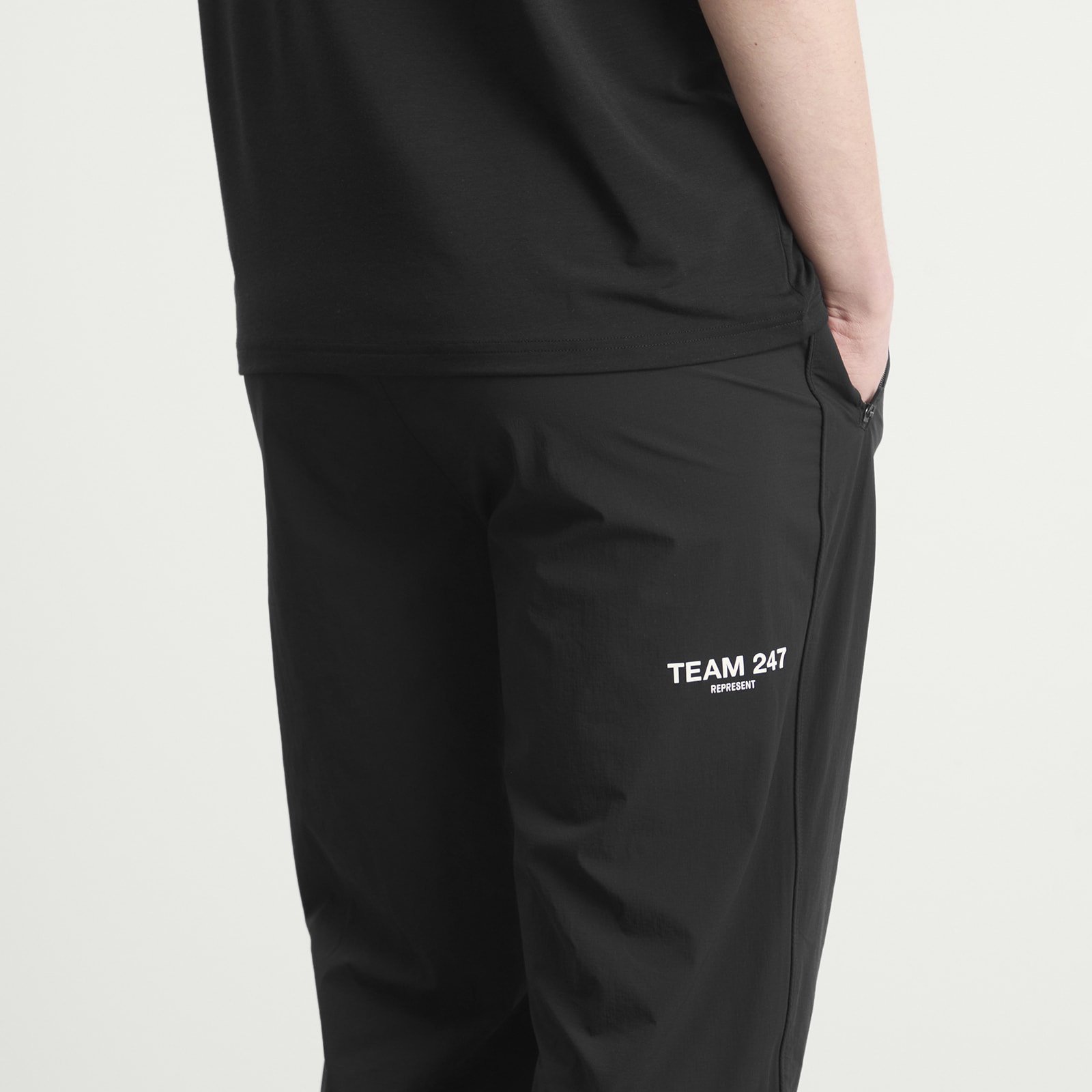 Represent Team 247 Straight Leg Track Pant Jet Black