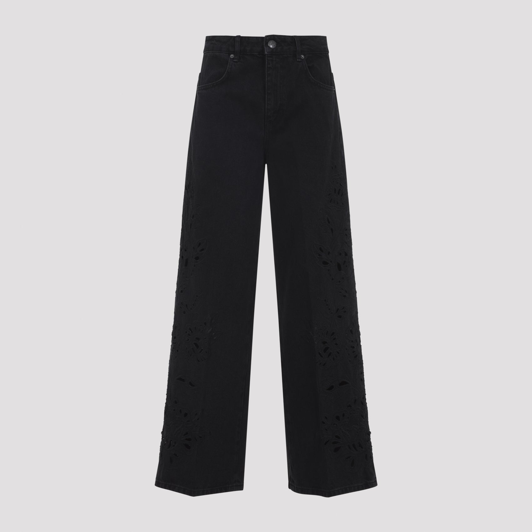 Cut-Out Richelieu Denim Pants