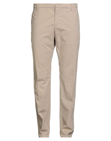 Man Pants Beige Size 38 Cotton, Elastane