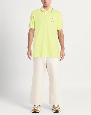 Man Polo shirt Lime green Size 42 Pima Cotton
