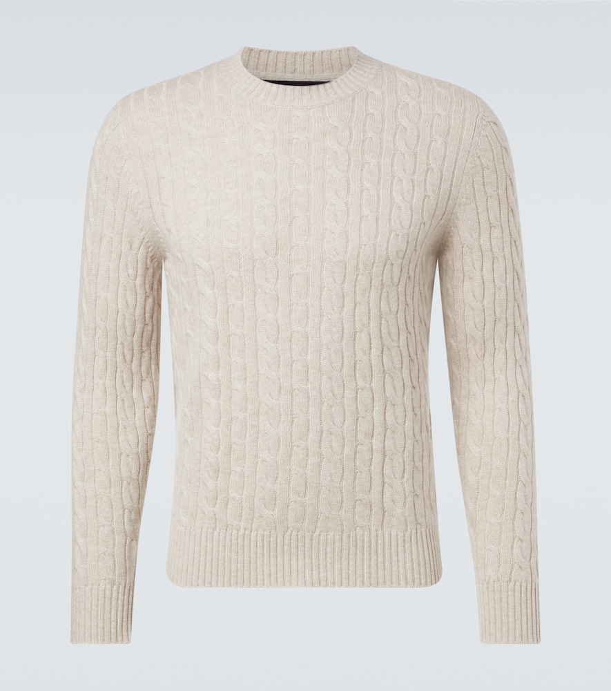 Cable-knit cashmere sweater