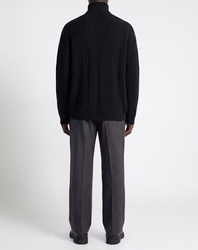 Man Turtleneck Black Size 38 Merino Wool