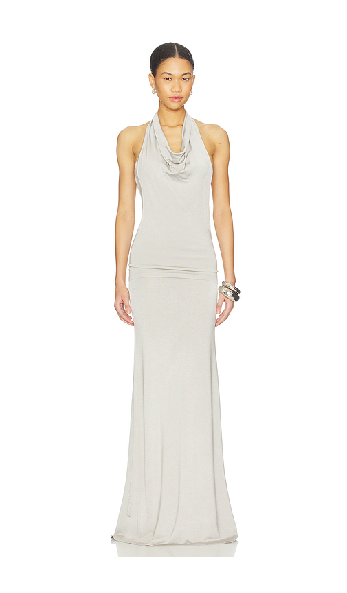 Aya Muse Sereno Dress in Grey. L. Also in XXS, XS