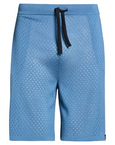 Man Shorts & Bermuda Shorts Slate blue Size L Cotton