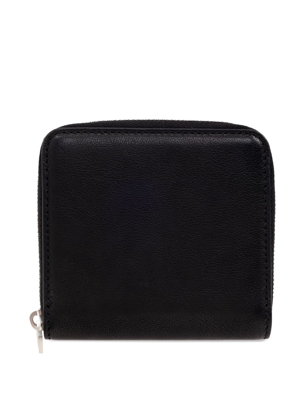 Zip-around leather wallet - Black
