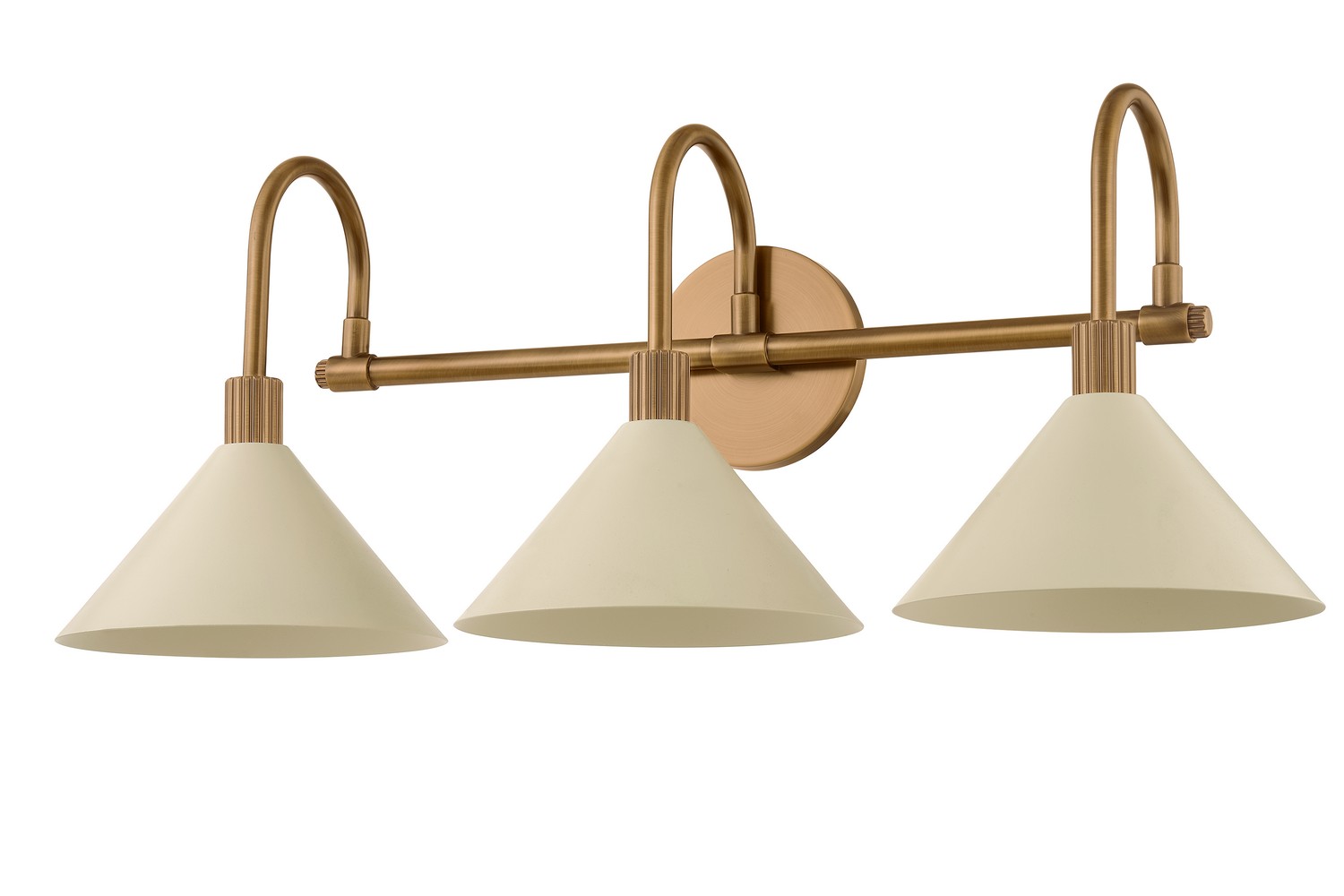 Patina Brass And Soft Sand Bathroom Vanity Light from the Jovani Collection