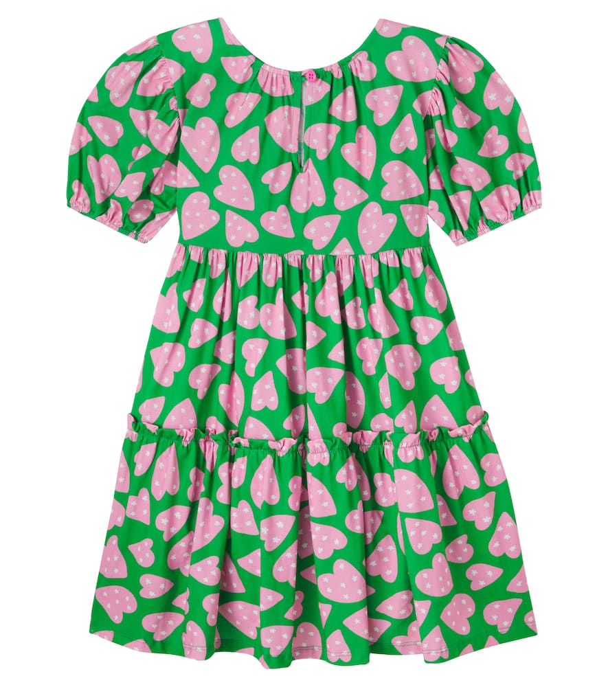 Fábula Malha Corazones tiered cotton dress