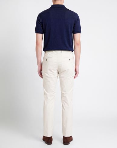 Man Pants Off white Size 34 Cotton, Nylon, Elastane
