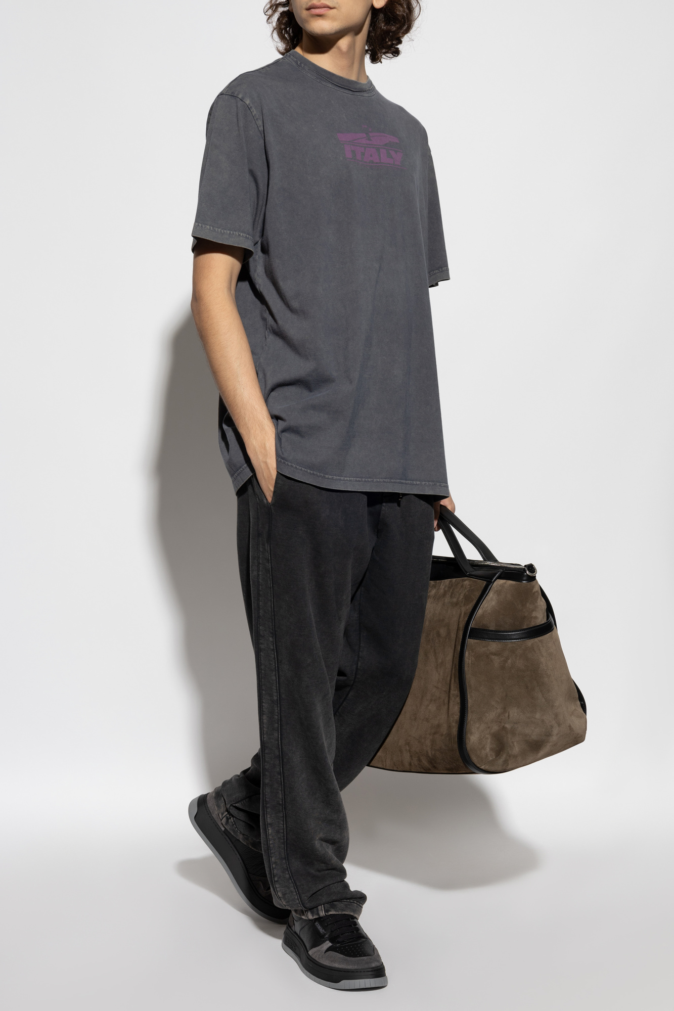 T-shirt With Print, Men's, Grey