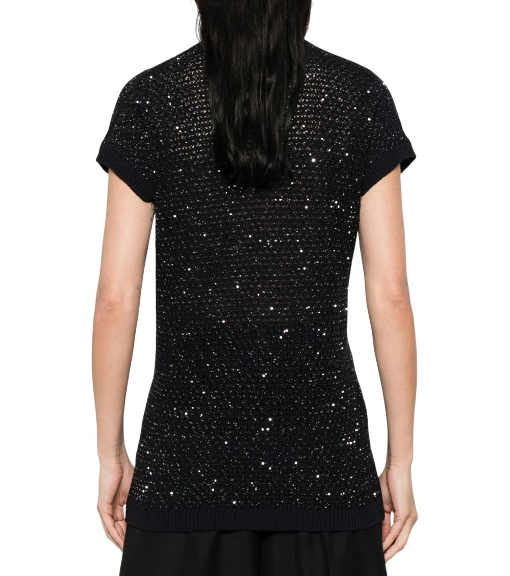Embellished V-Necked Top