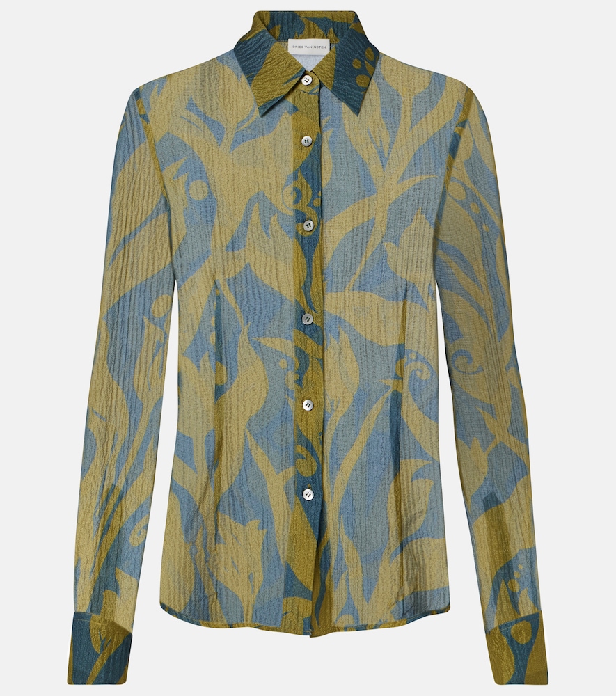 Printed silk shirt