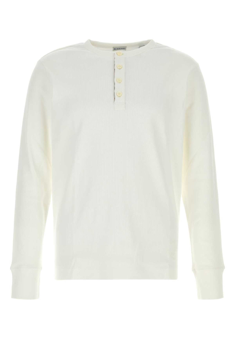 Burberry - slim cotton jersey shirt check placket
