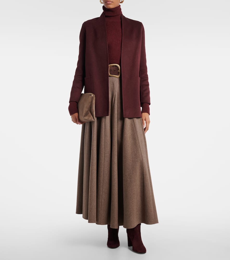 Harold camel hair wrap coat
